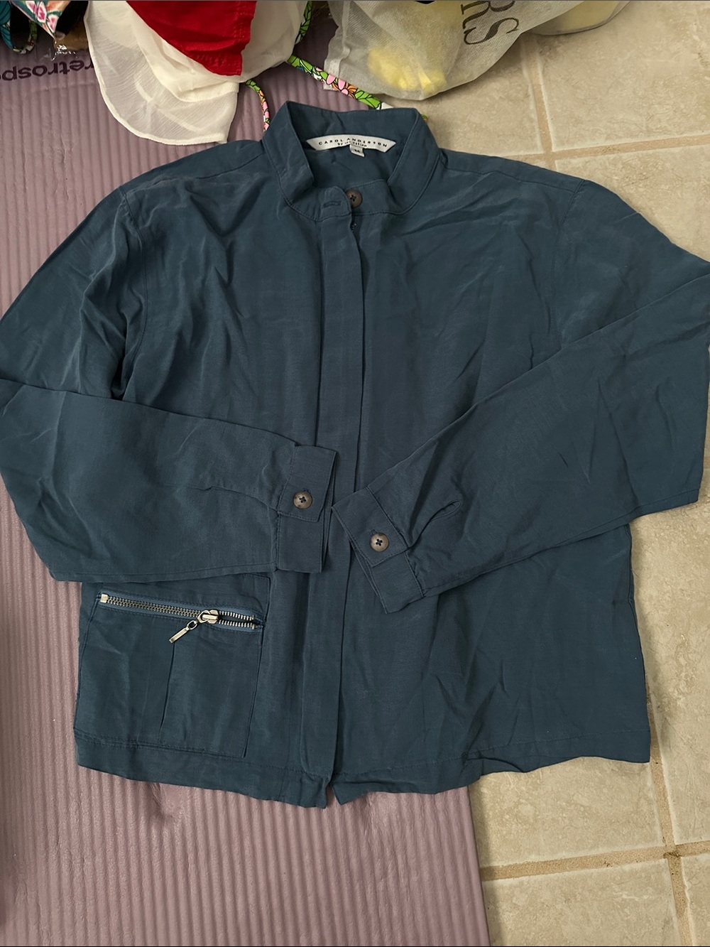 Carol Anderson Dark Blue Lightweight Shirt Jacket